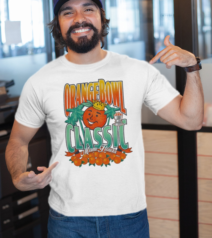 Orange Bowl Classic Miami Florida Vintage Football Champion Logo T-Shirt