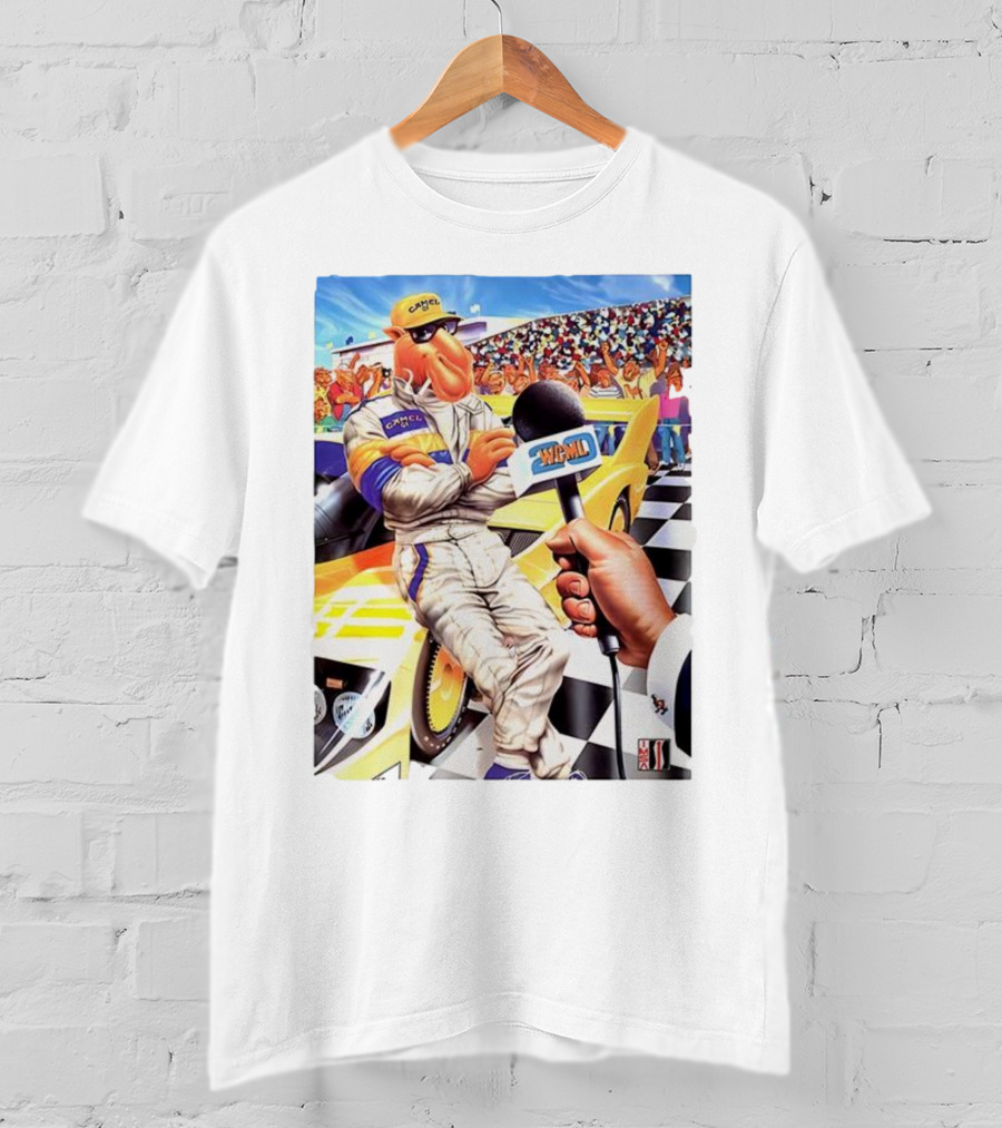 Camel GT Racing Driver Interview Checkered Flag Scene T-Shirt