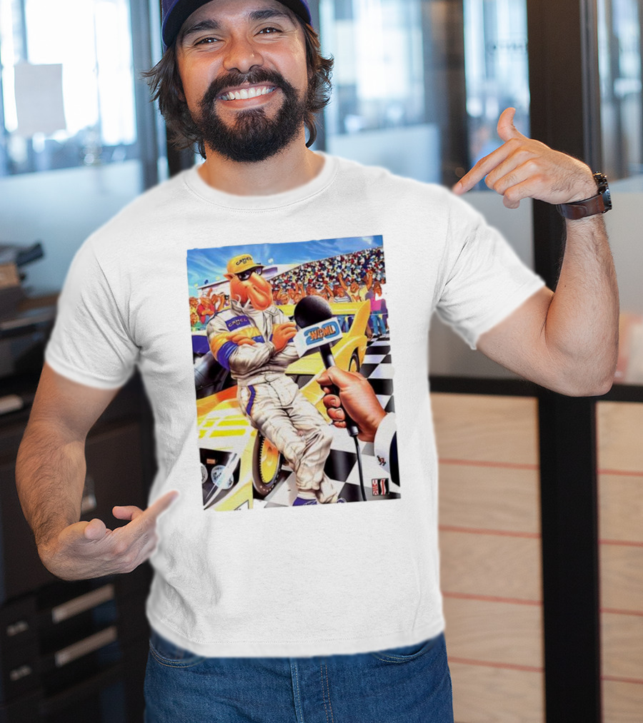 Camel GT Racing Driver Interview Checkered Flag Scene T-Shirt
