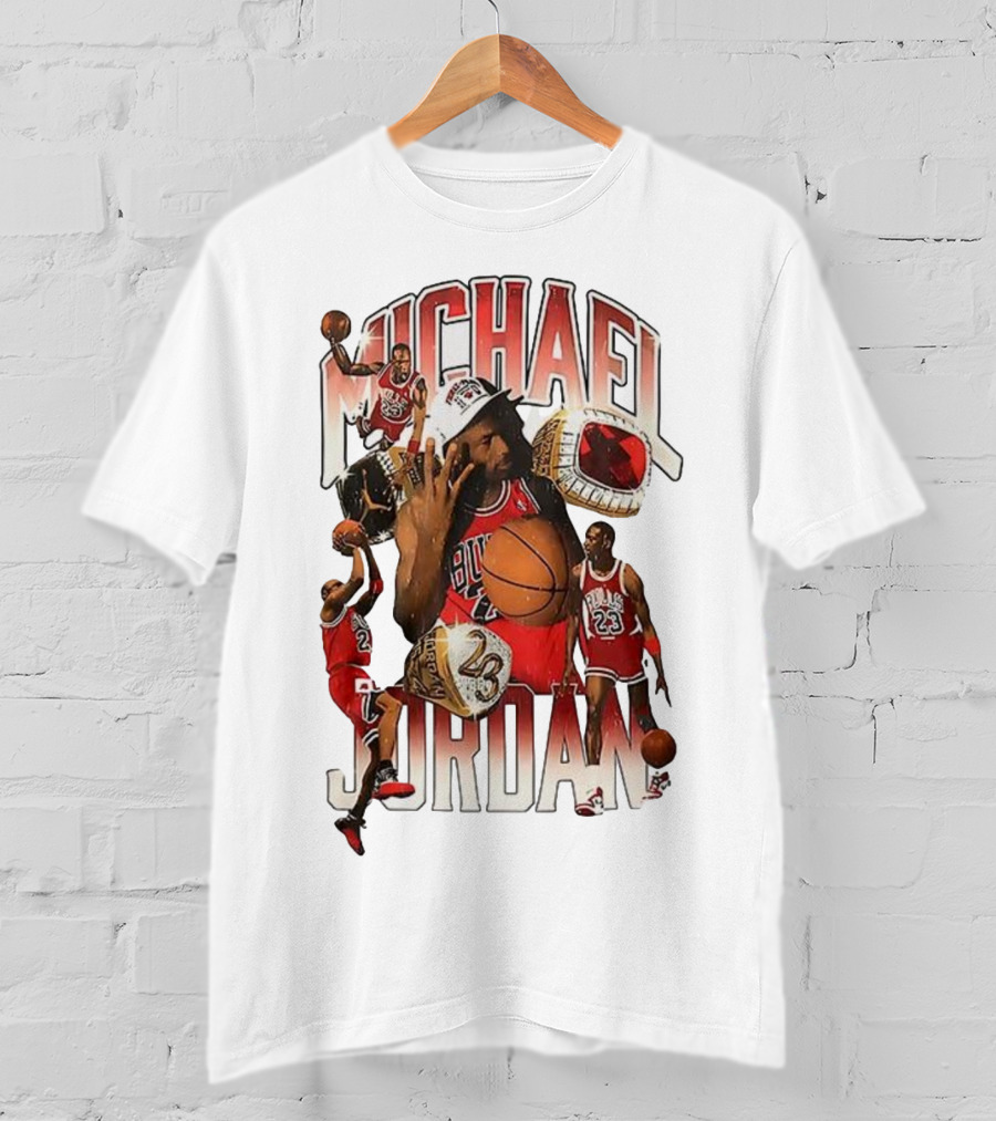 Michael Jordan NBA Bulls Champion Iconic Moments T-Shirt