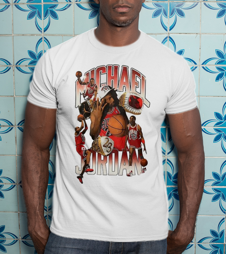 Michael Jordan NBA Bulls Champion Iconic Moments T-Shirt