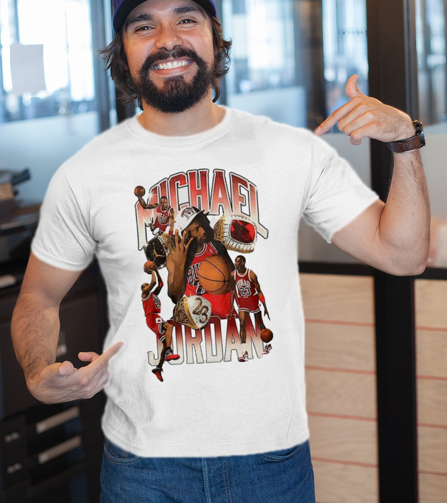 Michael Jordan NBA Bulls Champion Iconic Moments T-Shirt