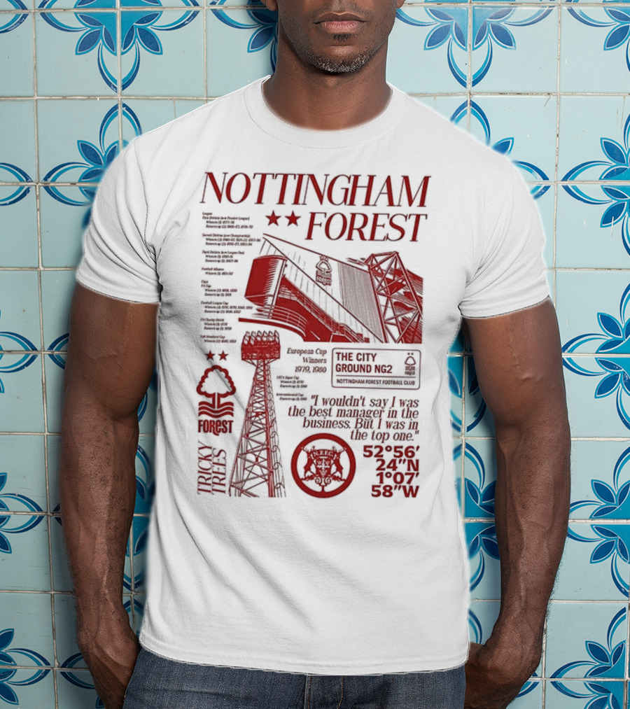 Nottingham Forest Premier League City Ground Nottinghamshire Football Club T-Shirt