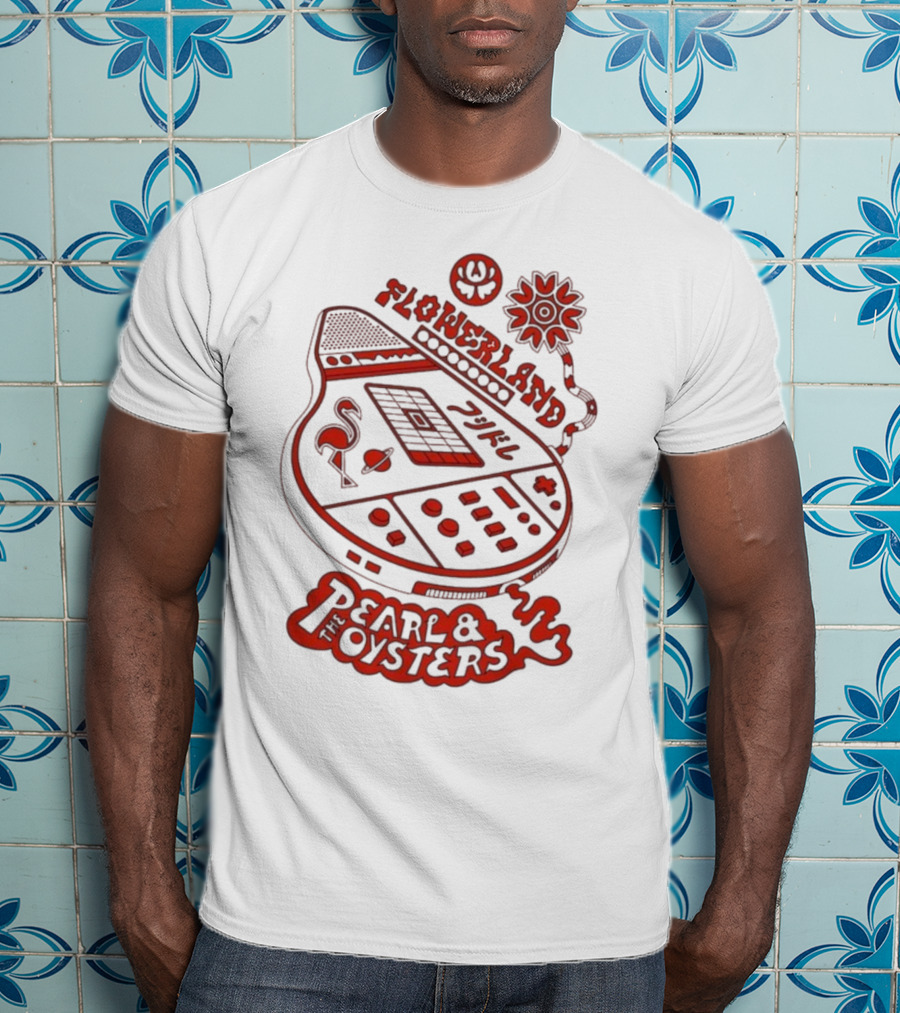 Flowerland Pearl & The Oysters Flamingo Synth Graphic T-Shirt