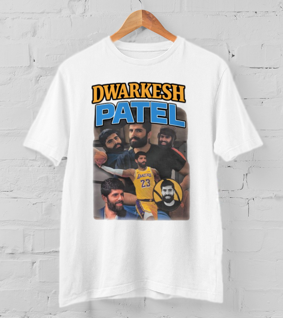 Dwarkesh Patel Lakers 23 Basketball Tribute T-Shirt