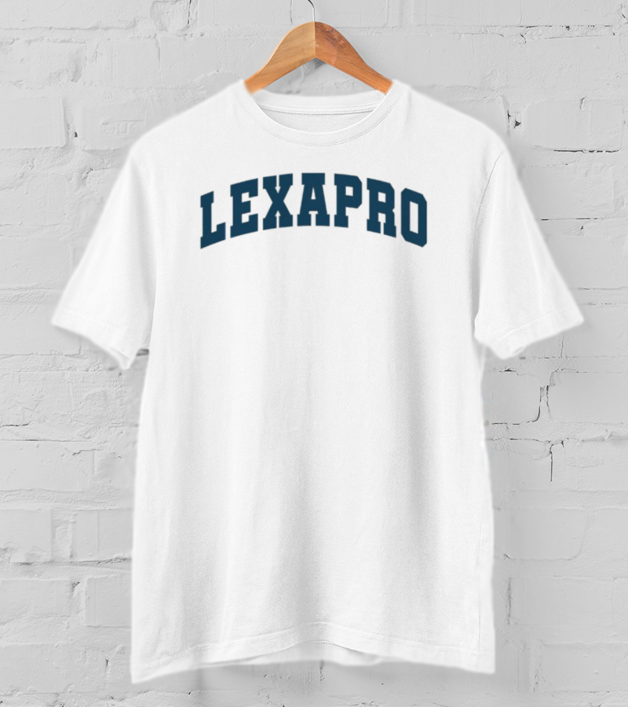 Emotionalclub Lexapro Arch Style Text T-Shirt