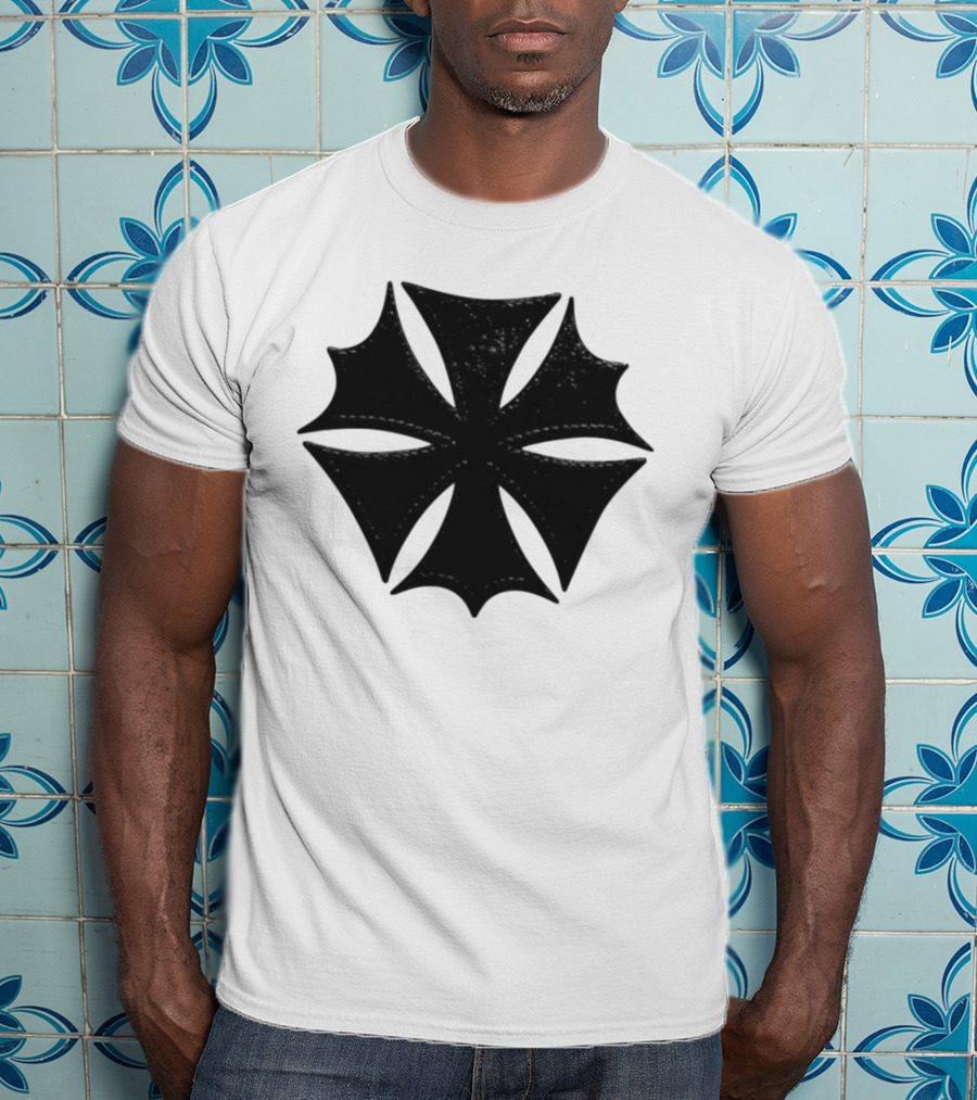Hardstone Psycho Iron Cross Symbol Black T-Shirt