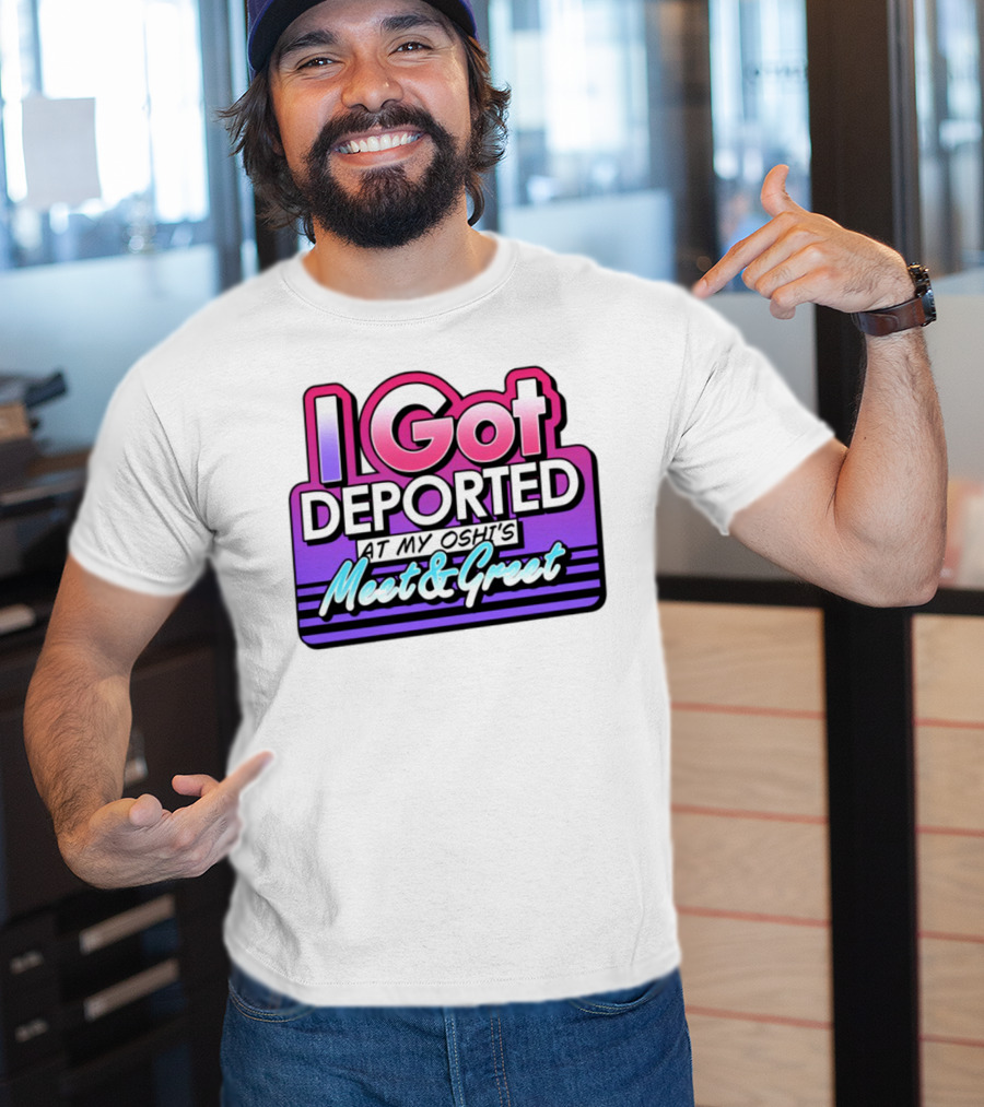 I Got Deported At My Oshi's Meet & Greet Retro Vaporwave Style T-Shirt