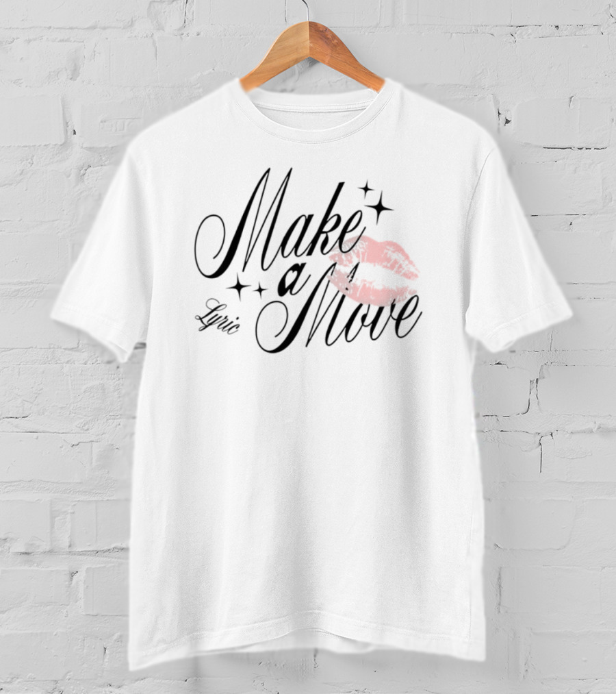 Kiss Make A Move Lips Artistry With Stars T-Shirt