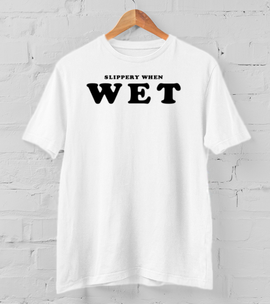 Renee Rapp Slippery When Wet Retro Block Lettering T-Shirt