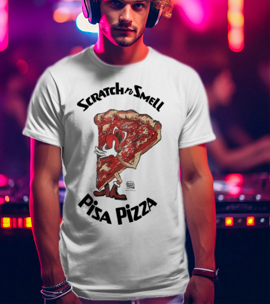 Scratchn Smell Pisa Pizza Slice Fun T-Shirt