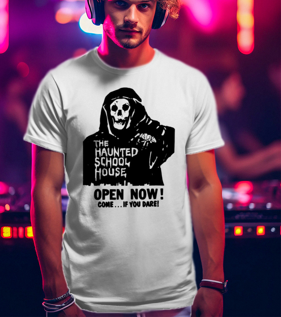 The Haunted School House Horror Movie Eerie Childhood Education Ghost Story T-Shirt
