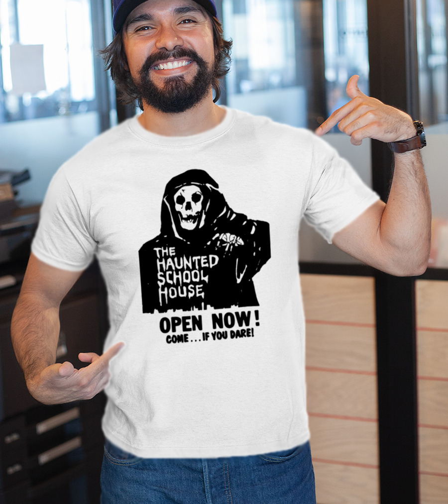 The Haunted School House Horror Movie Eerie Childhood Education Ghost Story T-Shirt