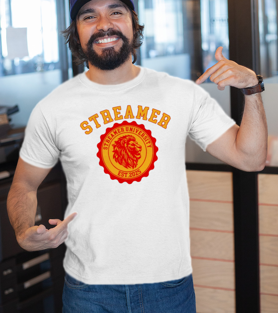 Streamer University Est 2025 Lion Emblem T-Shirt