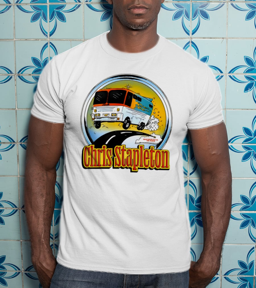 Chris Stapleton Youth Bus Flying Road Adventure T-Shirt