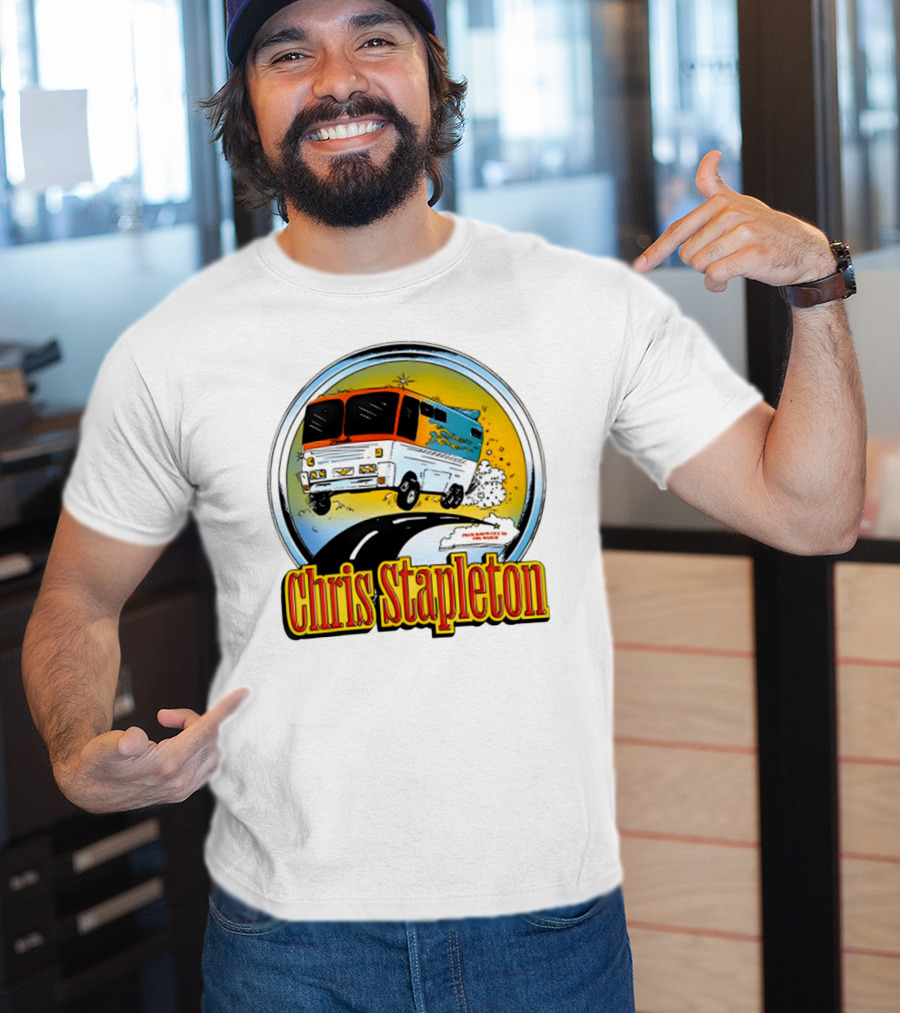 Chris Stapleton Youth Bus Flying Road Adventure T-Shirt