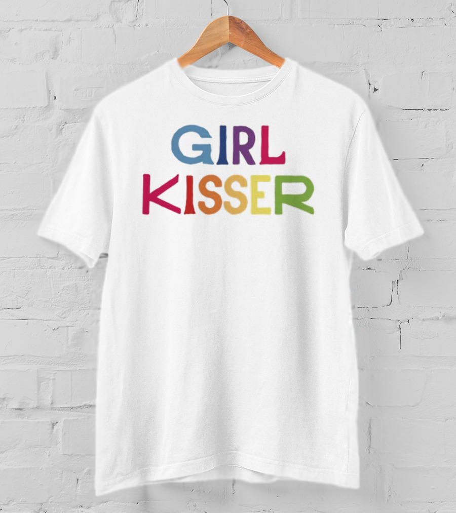 Rainbow Pride Girlinred Girl Kisser LGBTQ+ Bold Statement T-Shirt