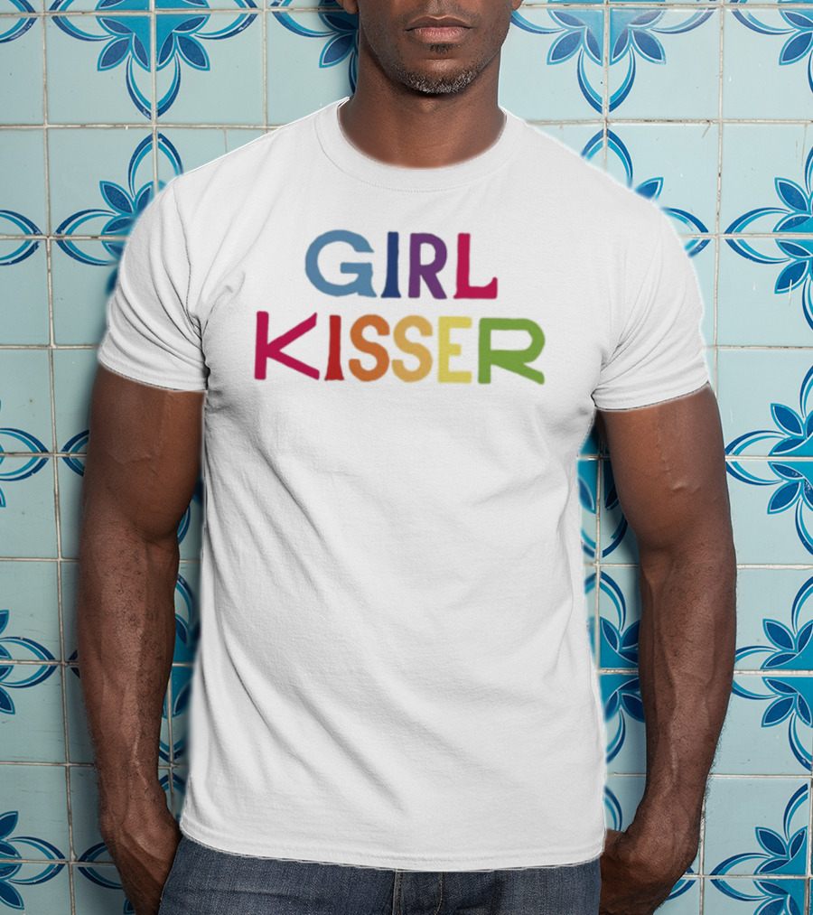 Rainbow Pride Girlinred Girl Kisser LGBTQ+ Bold Statement T-Shirt
