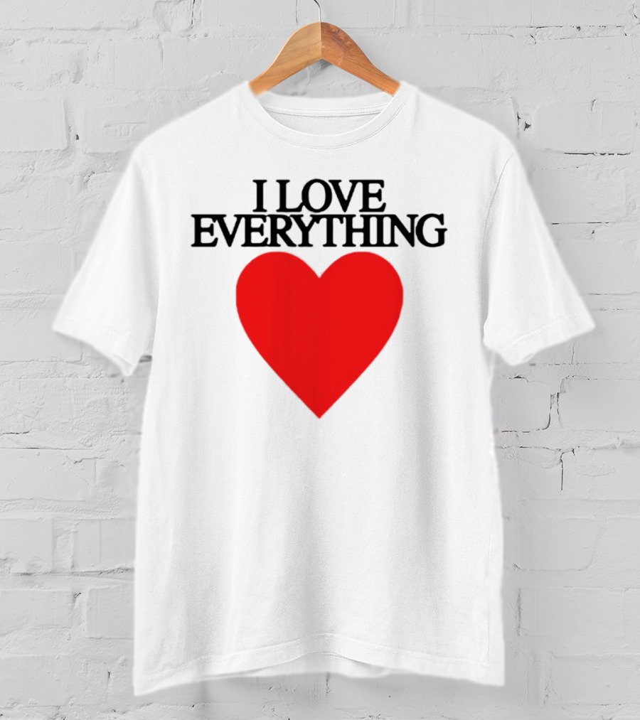 Mira Joyce I Love Everything Heart Red Graphic Style T-Shirt