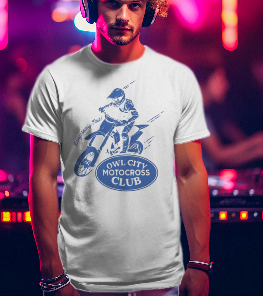 Owl City Motocross Club Dirt Bike Racer Adventure T-Shirt