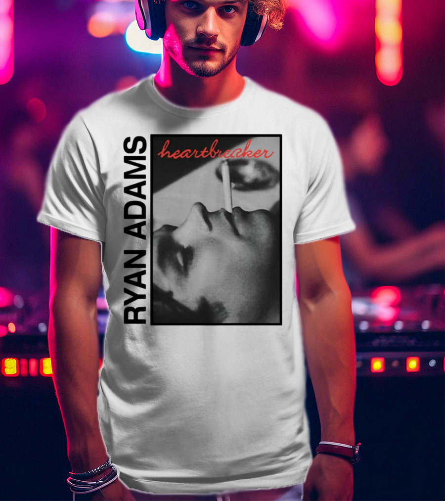 Ryan Adams Heartbreaker Anniversary Cigarette Portrait T-Shirt
