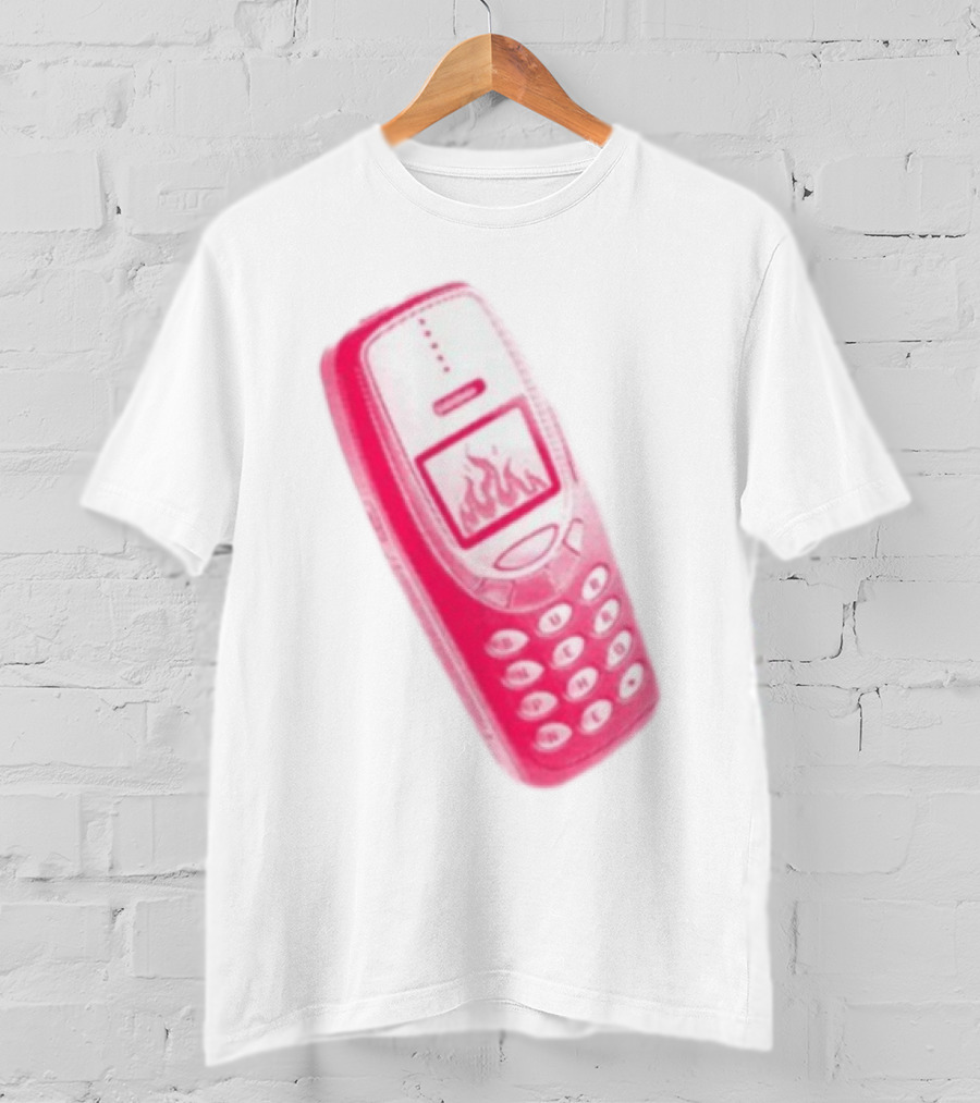 Ben Ellis The Burner Phone Retro Cell Fire Graphic T-Shirt