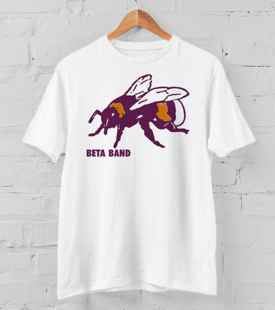 Beta Band Abstract Bee Purple Yellow T-Shirt