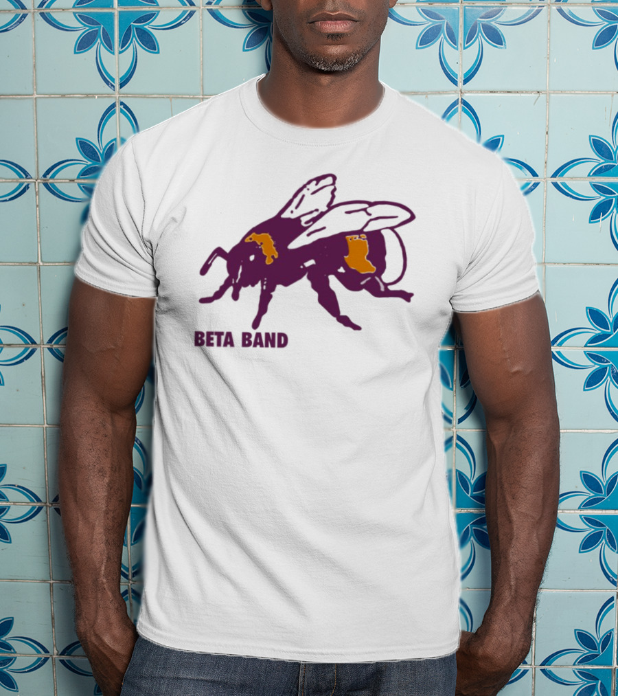 Beta Band Abstract Bee Purple Yellow T-Shirt
