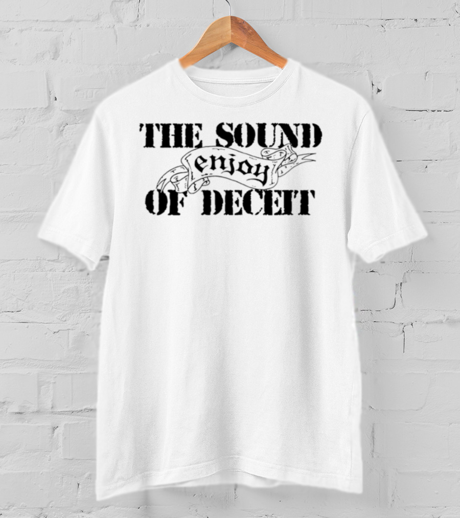 Enjoy Sound Of Deceit Comic Style Cat Illustration T-Shirt
