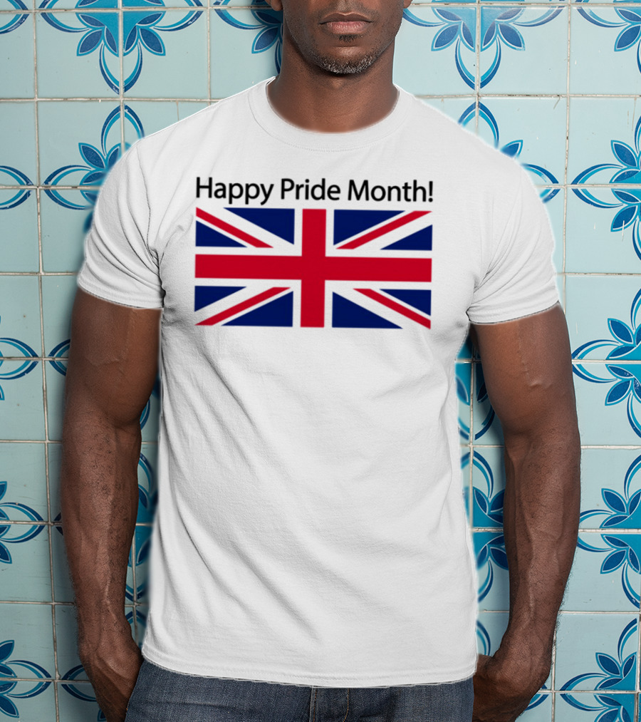 UK Flag Illegalshirts Happy Pride Month American Flag T-Shirt