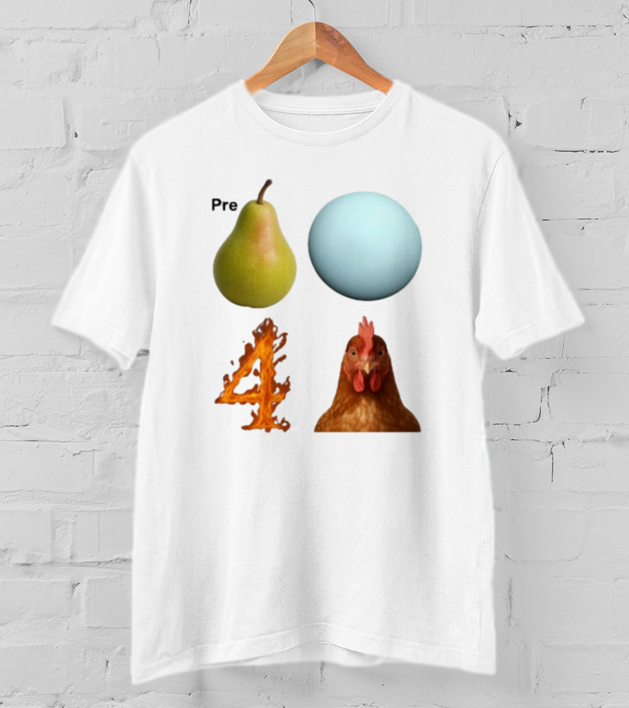 Prepare Pear Sphere Fire Chicken T-Shirt