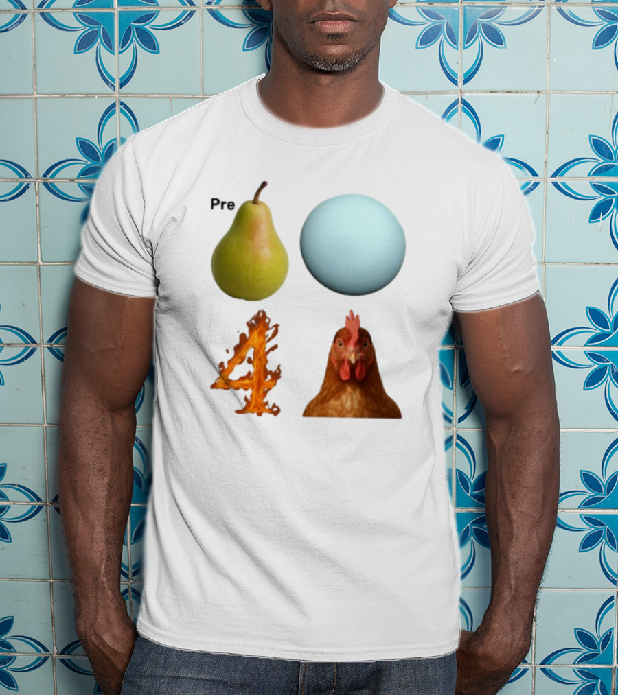 Prepare Pear Sphere Fire Chicken T-Shirt
