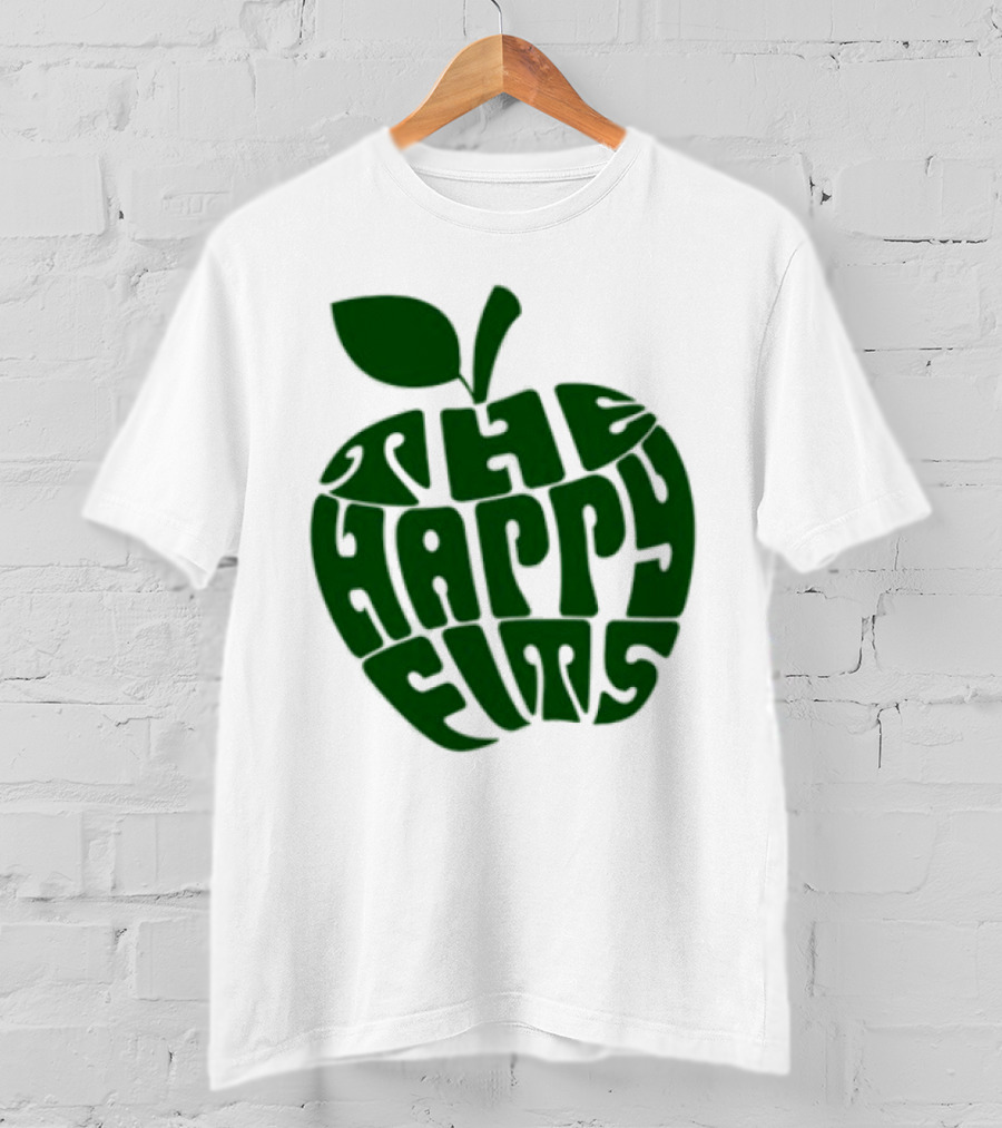 The Happy Fits Green Apple Text Art T-Shirt