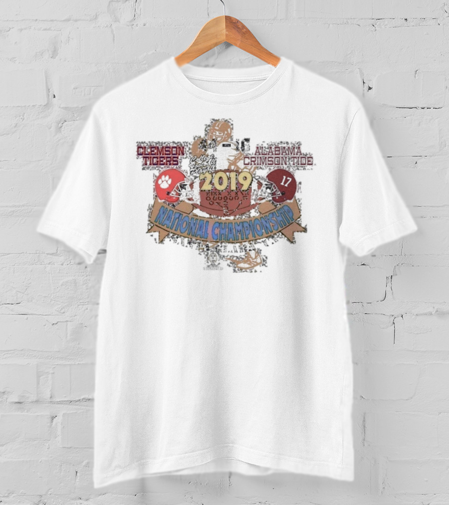 Alabama Crimson Tide Vs Clemson Tigers 2019 National Championship Matchup Santa Clara CA T-Shirt