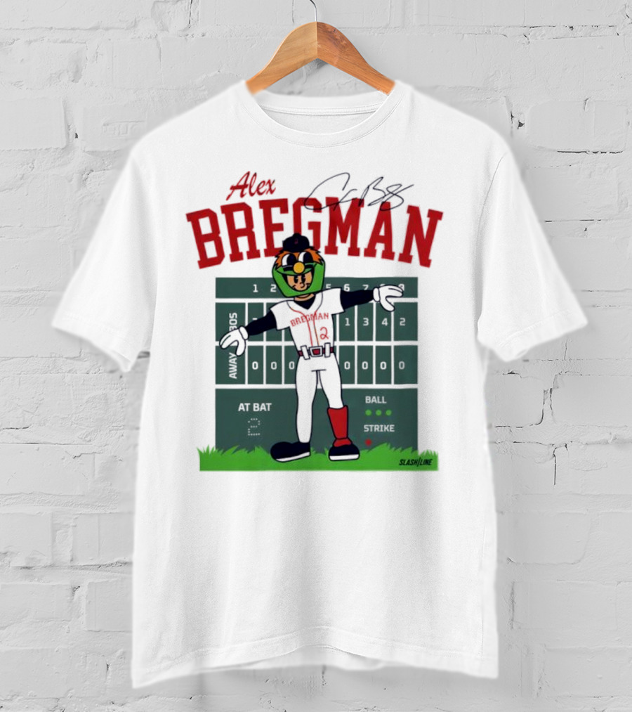 Alex Bregman Slashline Mascot Signature T-Shirt