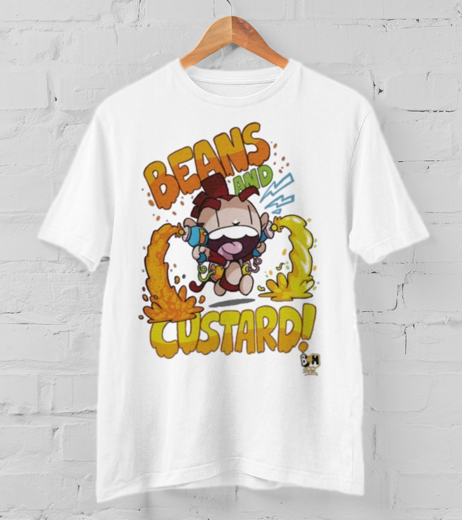 Beans And Custard Monkey Splash Comic Style Adventure T-Shirt