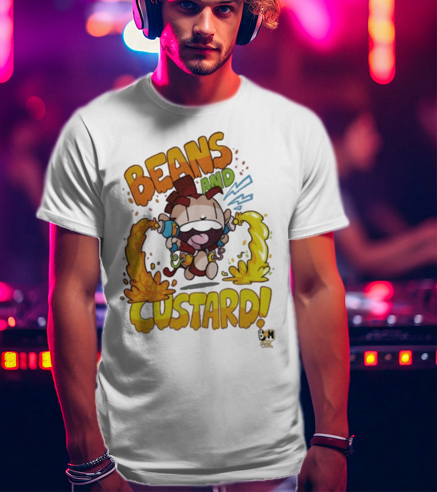 Beans And Custard Monkey Splash Comic Style Adventure T-Shirt