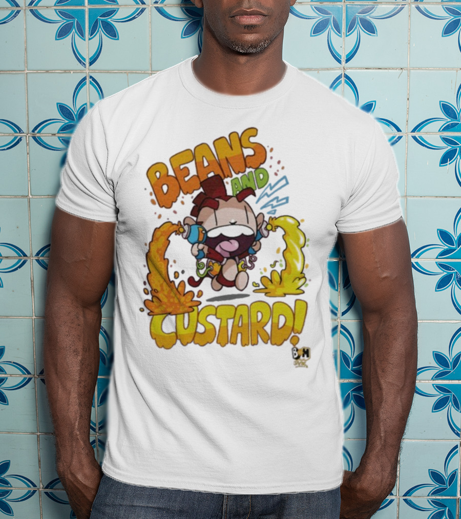 Beans And Custard Monkey Splash Comic Style Adventure T-Shirt