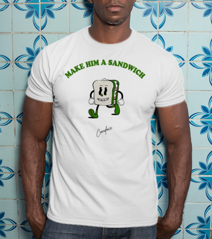 Candace Owens Make Him A Sandwich Walking Sandwich Character T-Shirt