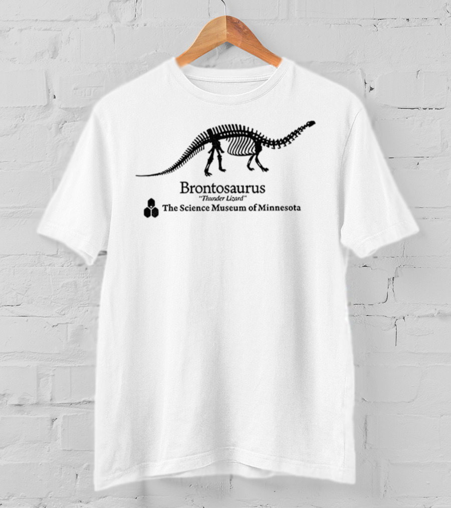 Brontosaurus Thunder Lizard The Science Museum Of Minnesota Stranger Things Dustin T-Shirt