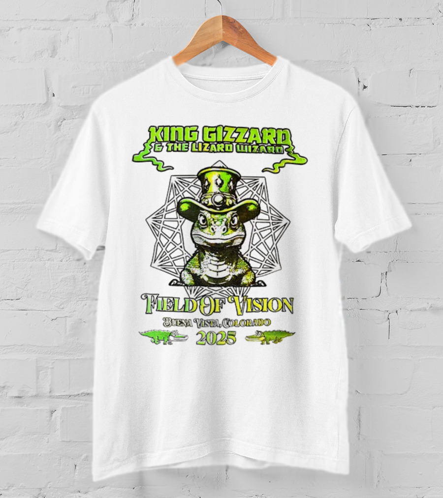 King Gizzard & The Lizard Wizard Field Of Vision 2025 Meadow Creek Buena Vista Colorado T-Shirt