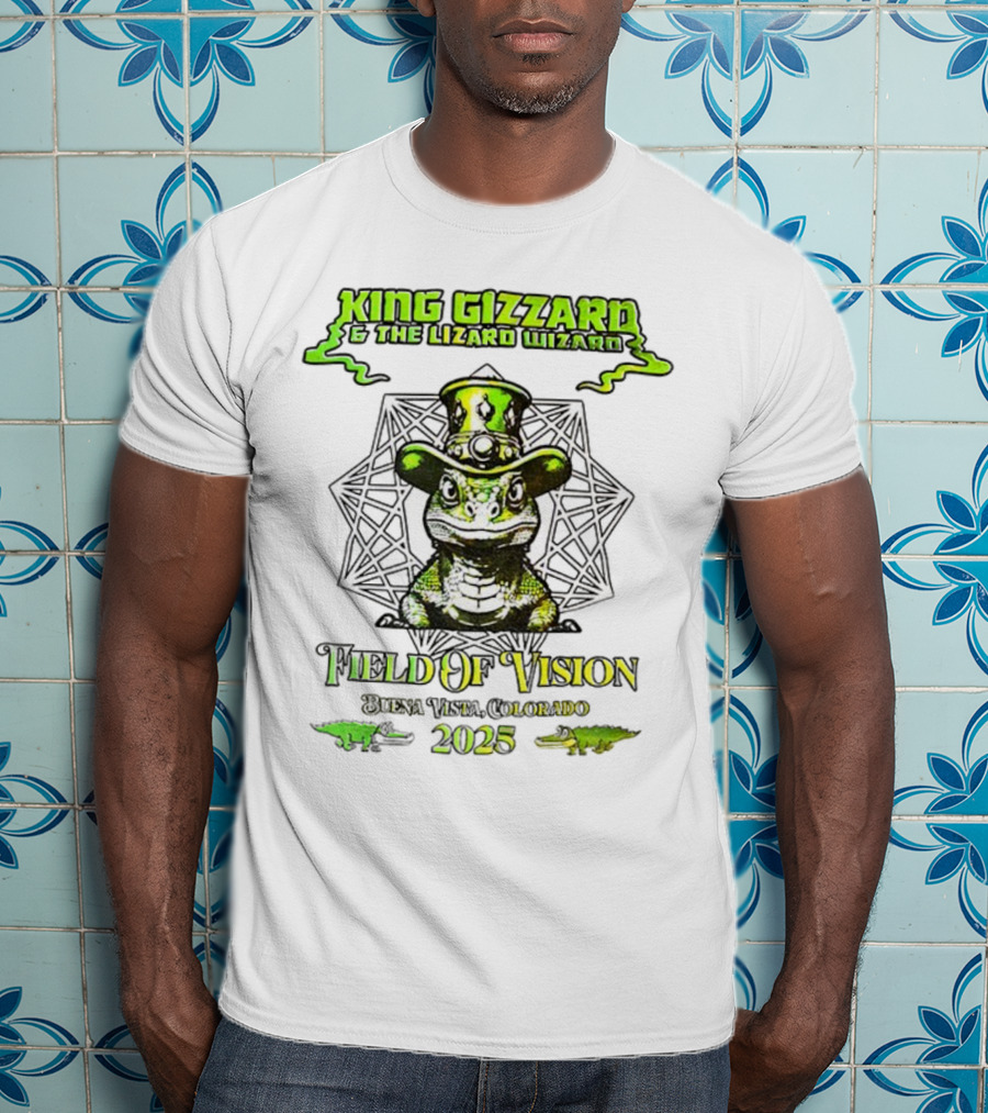 King Gizzard & The Lizard Wizard Field Of Vision 2025 Meadow Creek Buena Vista Colorado T-Shirt
