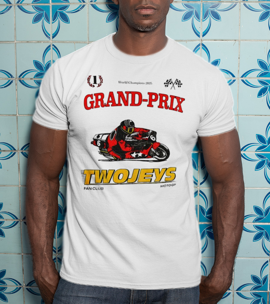 Grand Prix World Champions 2025 Twojeys Moto Racing Fan Club T-Shirt