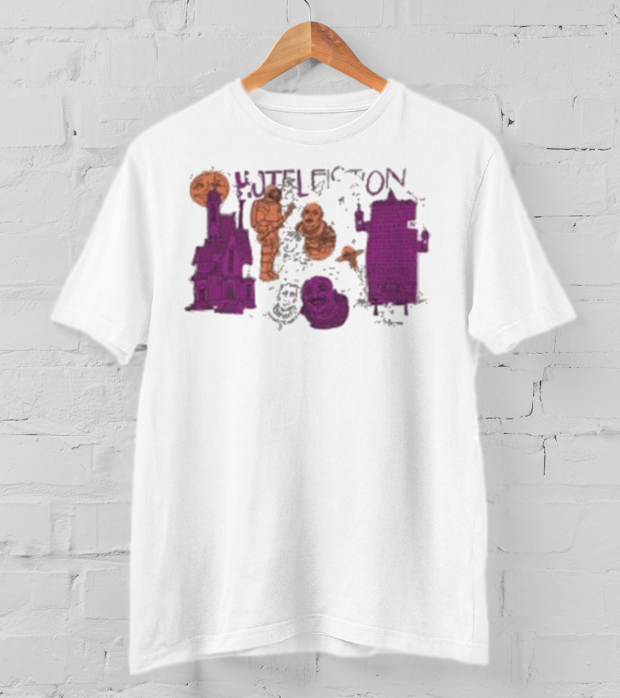 Hotel Fiction Astronaut Space Adventure Moon And Rocket Scene T-Shirt