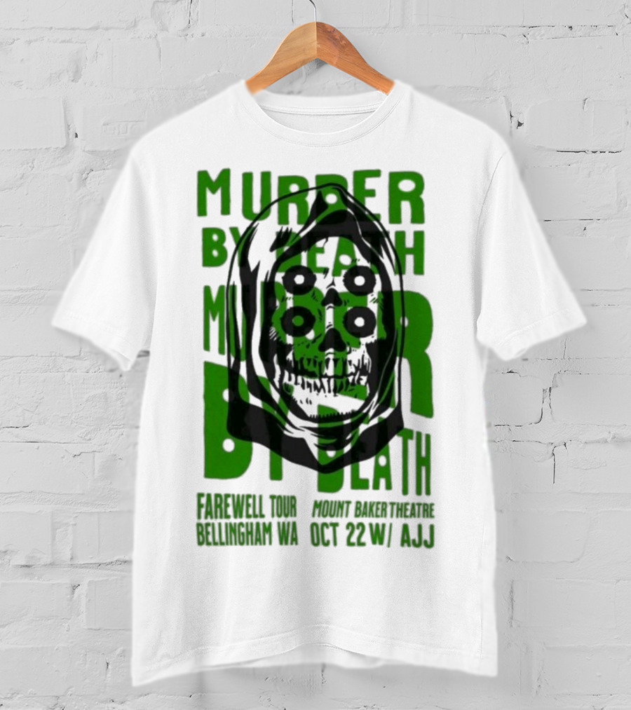 Murder By Death Farewell Tour Bellingham WA Oct 22 With AJJ 20th Anniversary T-Shirt