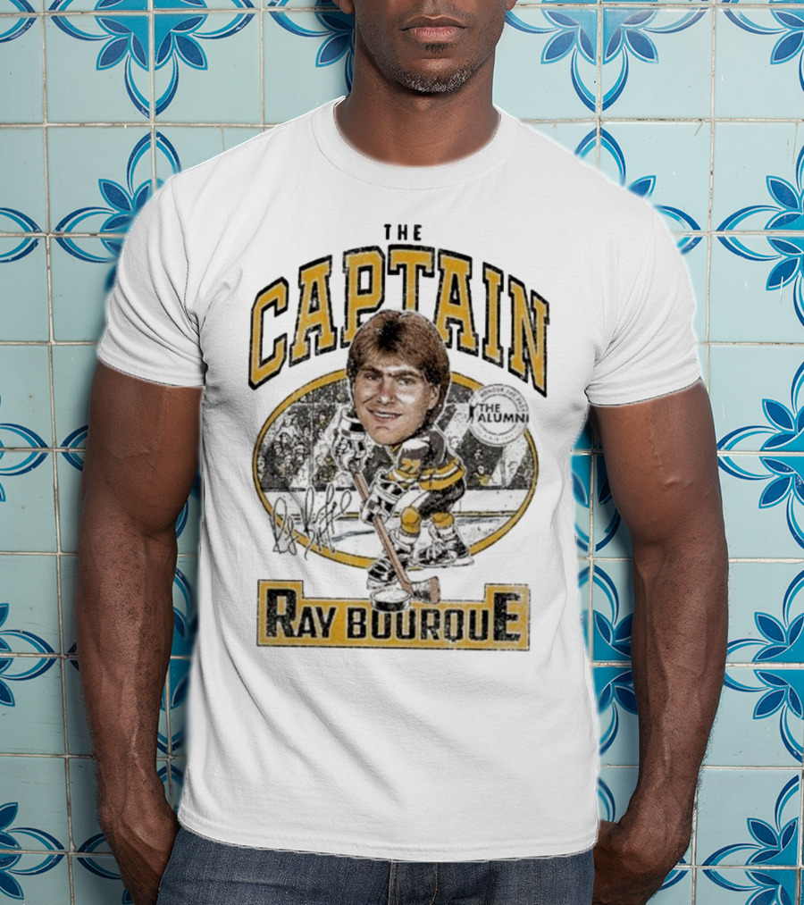 The Captain Ray Bourque NHL Alumni Association Spittin Chiclets Collaboration T-Shirt