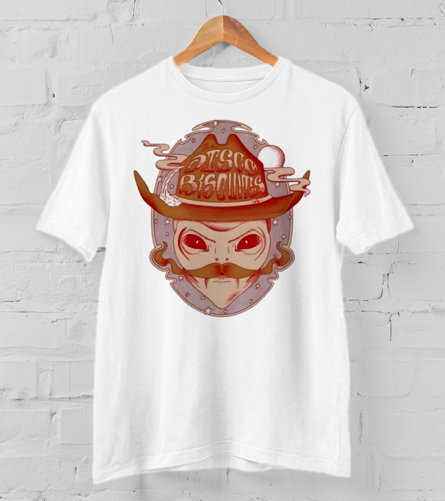 Disco Biscuits Alien Cowboy With Hat And Mustache T-Shirt