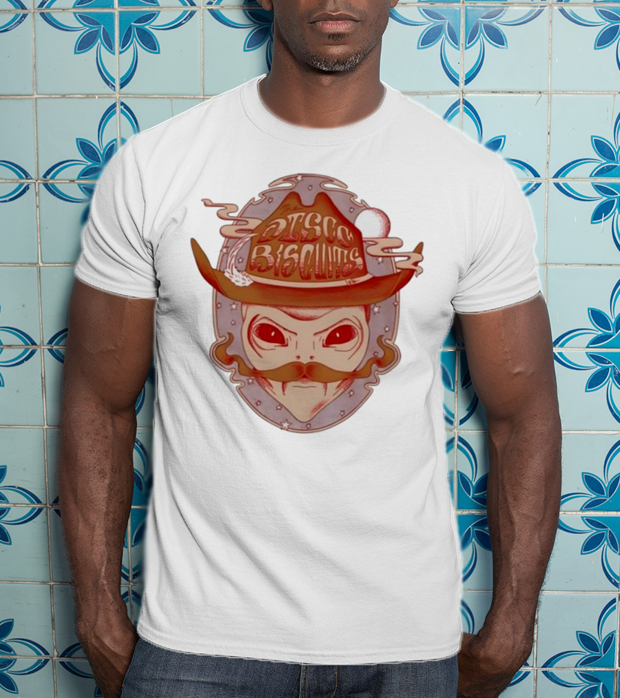 Disco Biscuits Alien Cowboy With Hat And Mustache T-Shirt
