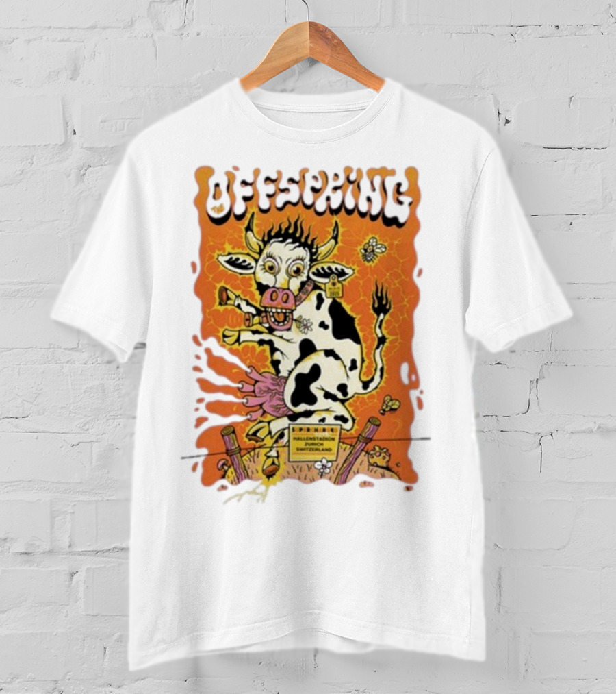 Offspring Hallenstadion Zurich 2025 Tour September Switzerland Cow Art T-Shirt