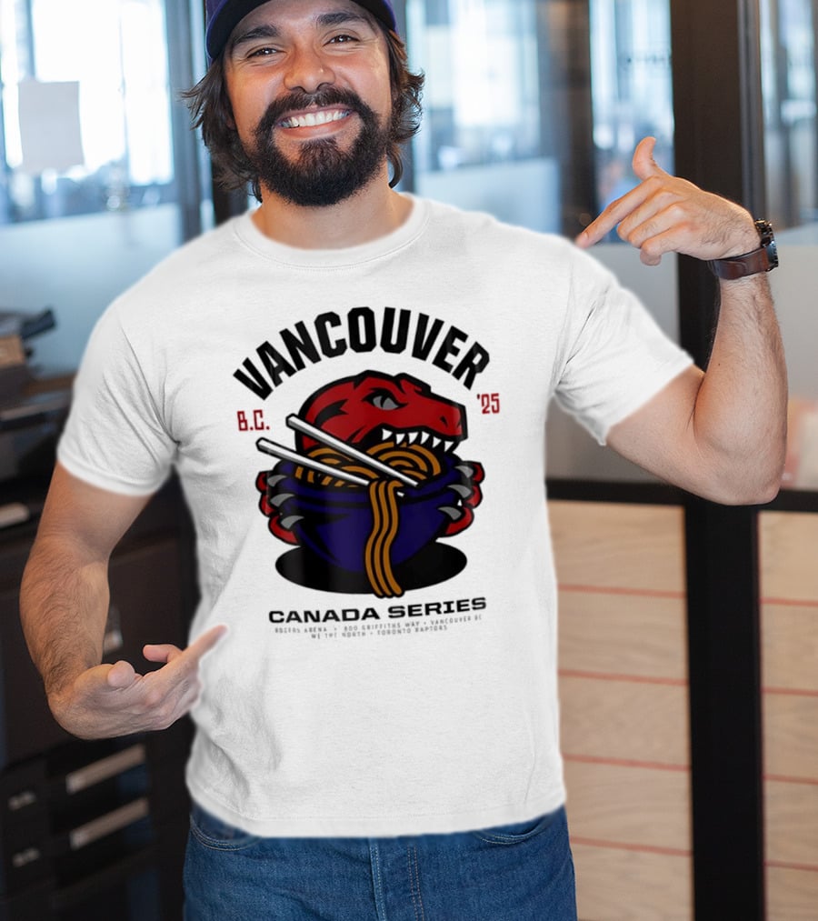 Vancouver BC 2025 Toronto Raptors Noodles Series T-Shirt